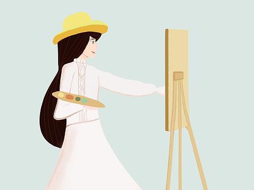 绘画女孩