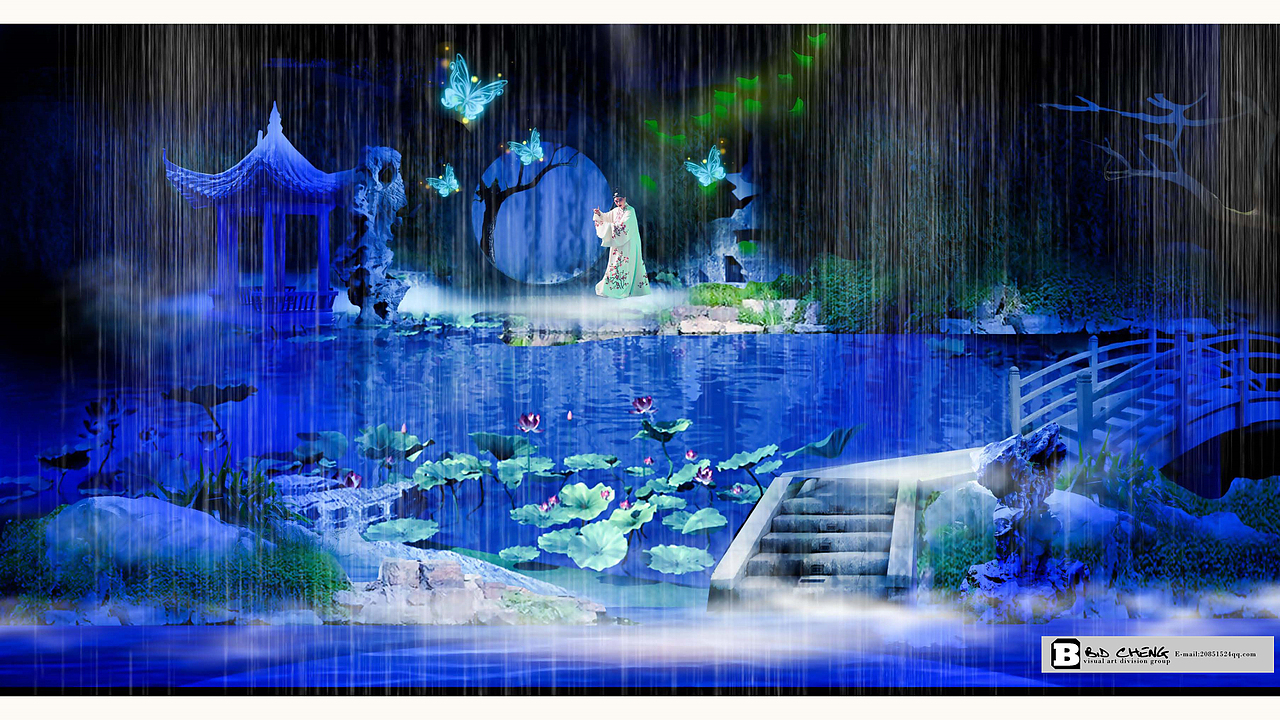 现代多媒体昆曲牡丹亭舞台概念方案设计