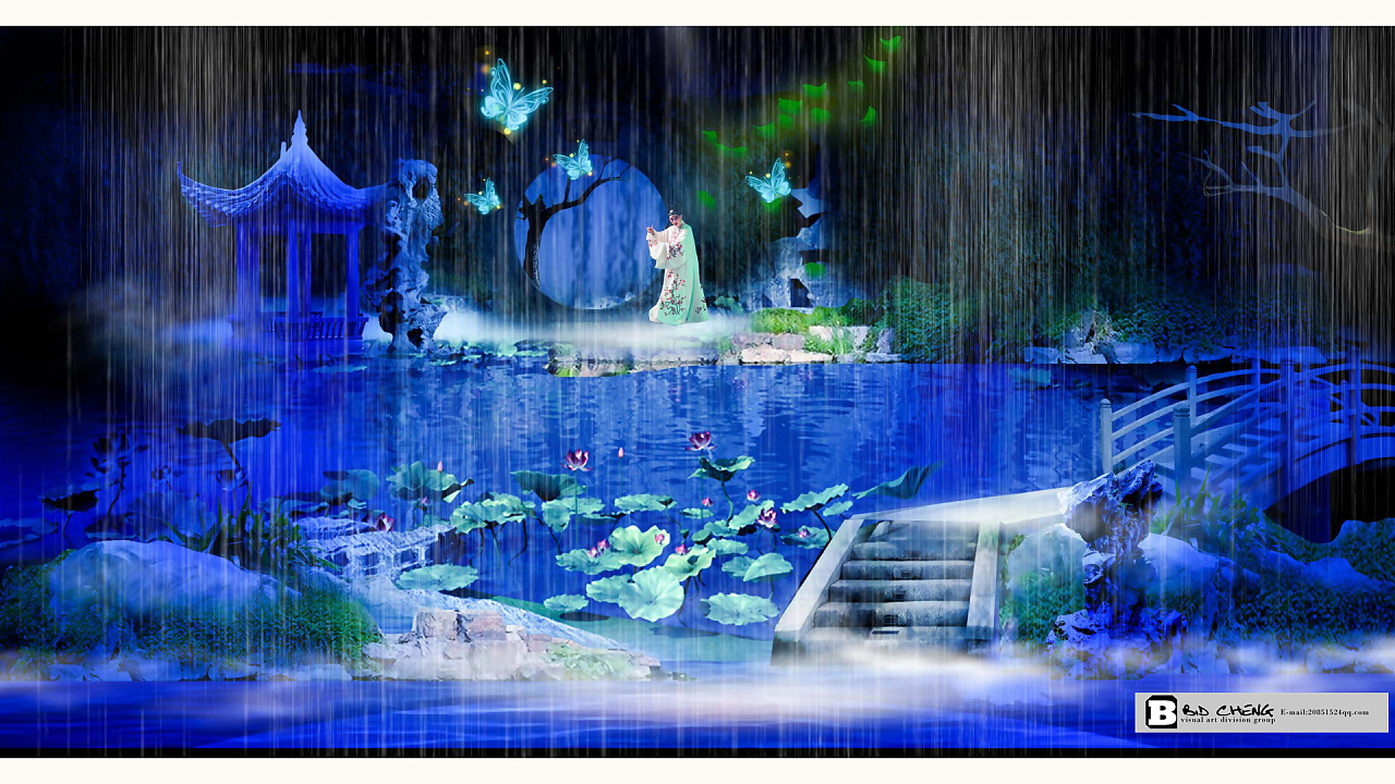现代多媒体昆曲牡丹亭舞台概念方案设计