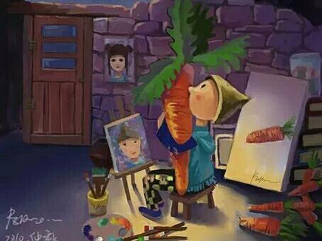 为寂寞的夜空画上一个月亮