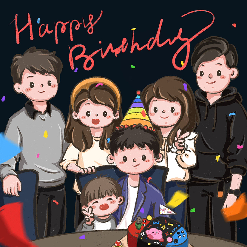 生日插画（图ZMzYzMDIzMDAw） - 儿童插画 - 站酷设计师koasa_原创素材 - 站酷ZCOOL