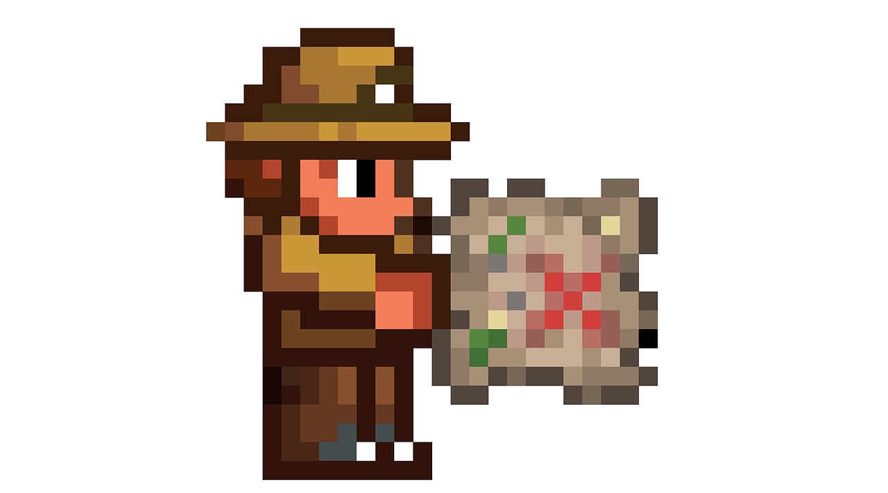 尝试一下像素画临摹泰拉瑞亚图标