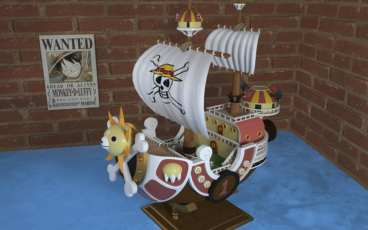 海贼王万里阳光号C4D