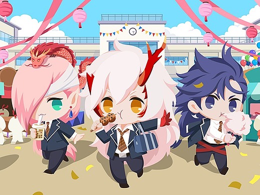 【商业插画】阴阳师学园祭