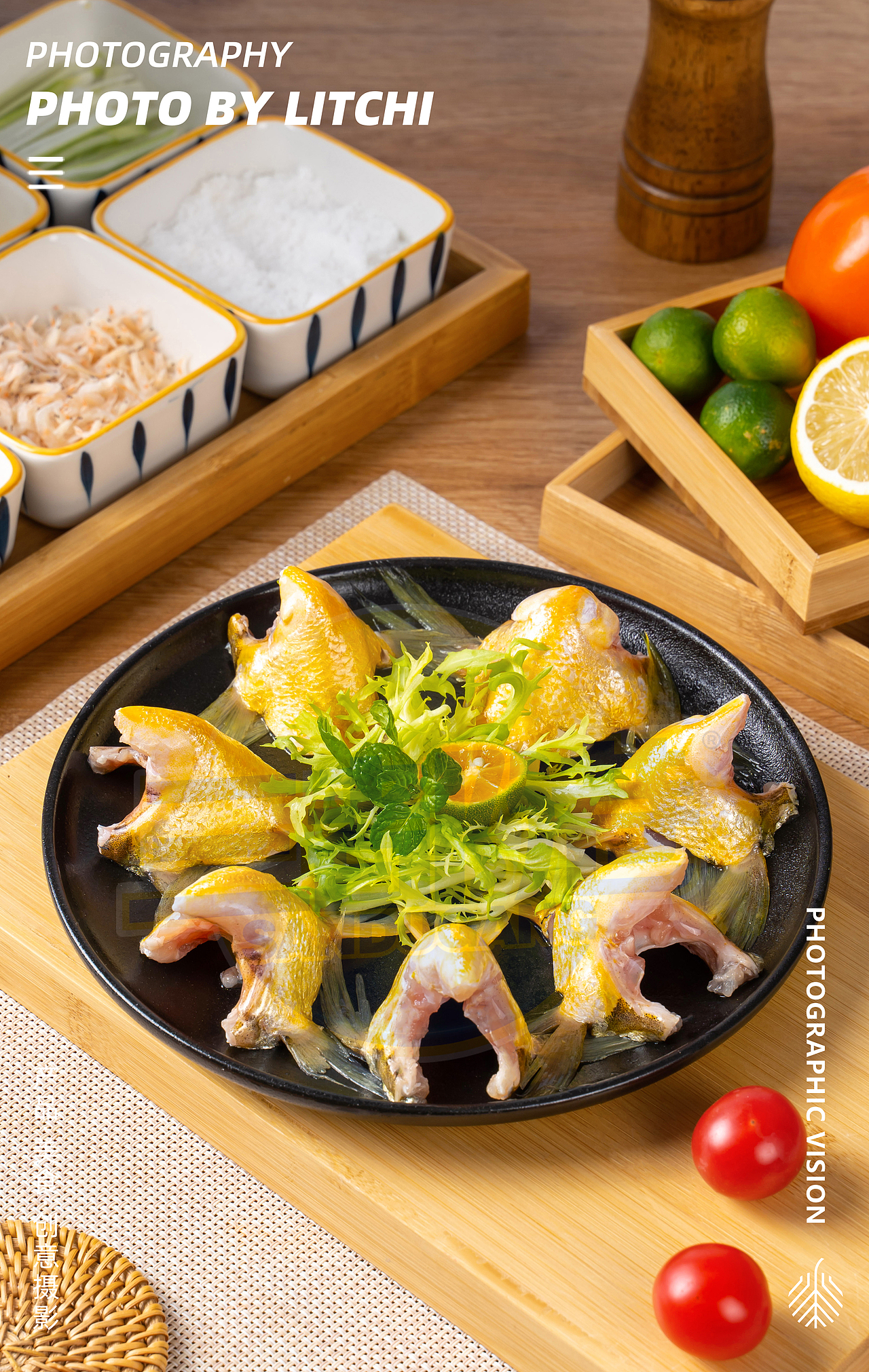 美食烹饪拍摄(黄花鱼/天妇罗虾/鳗鱼/青花鱼)