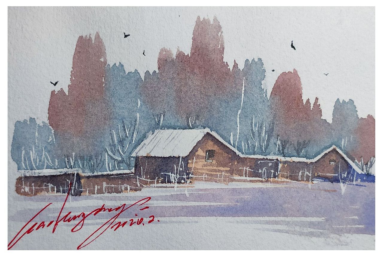 《高红成风景水彩速写作品集》（图ZMzYxNzA1MDIw） - 绘画 - 站酷设计师钢笔淡彩建筑风景原创素材 - 站酷ZCOOL