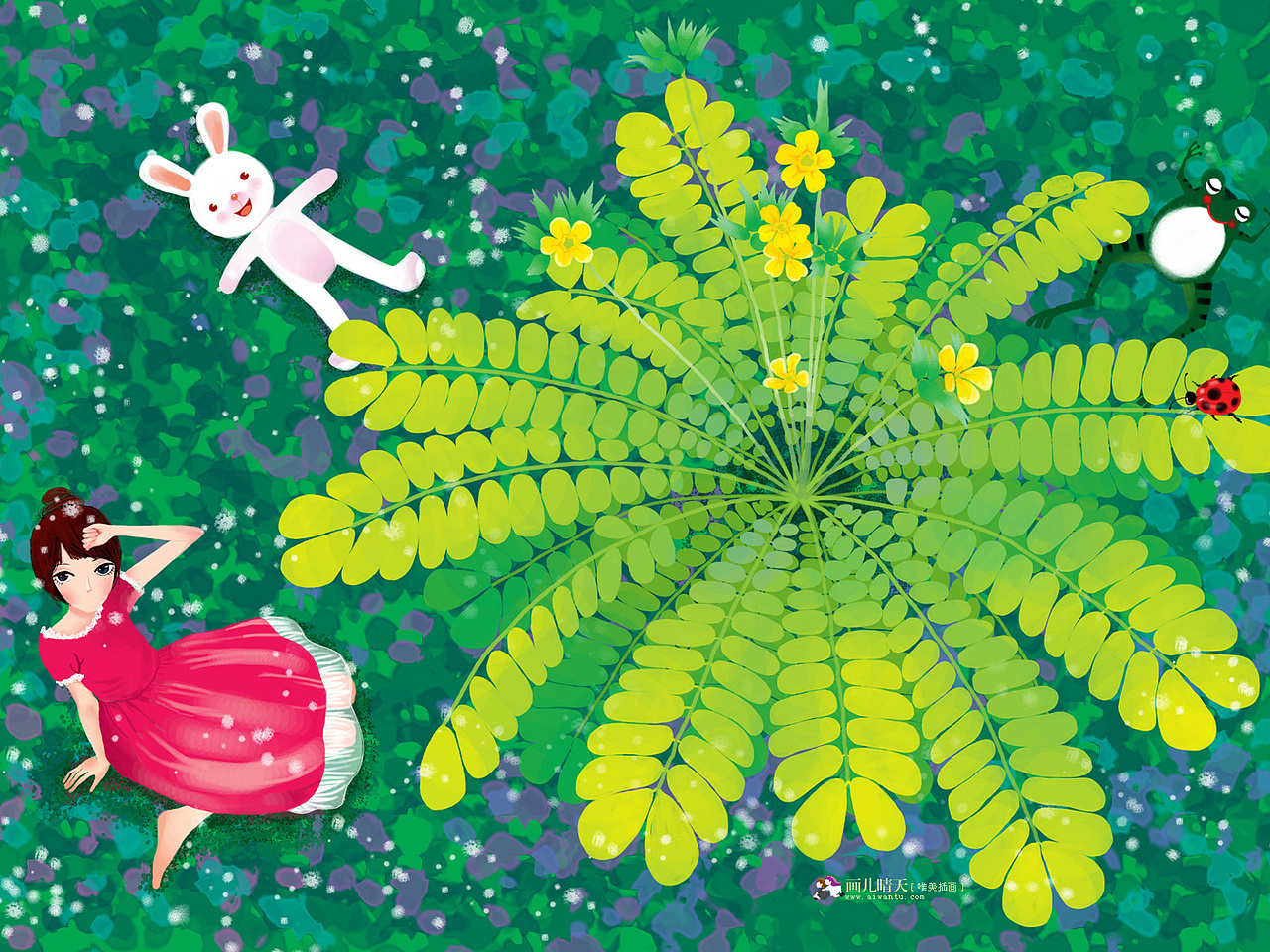画儿晴天 唯美插画 壁纸插画 桌面插画 唯美壁纸 唯美浪漫小清新（图ZNjcyMzI0MjQ=） - 商业插画 - 站酷设计师画儿晴天原创素材 - 站酷ZCOOL