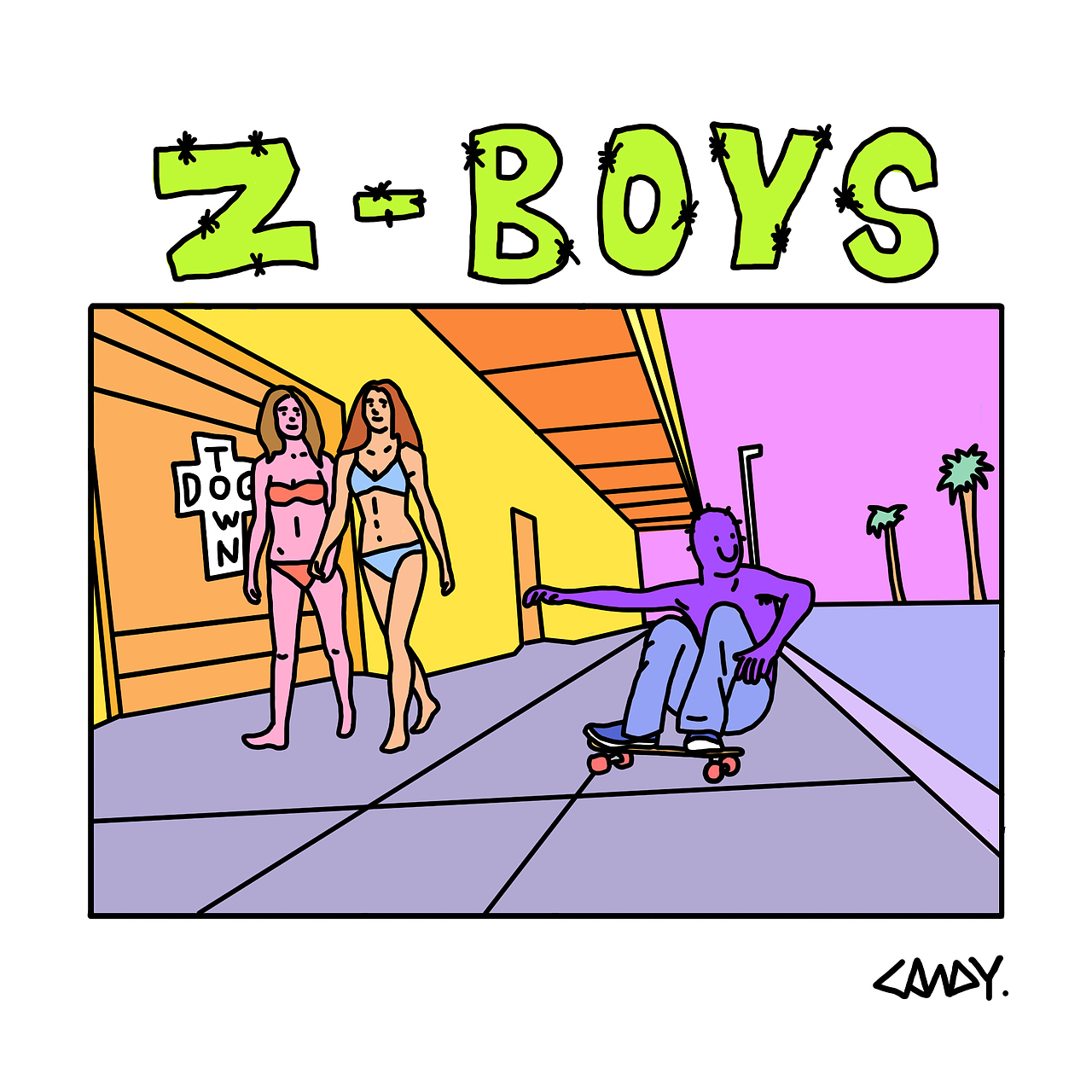 狗镇男孩/DOG TOWN Z BOYS（图ZMTQ4MTc1NDUy） - 新锐潮流插画 - 站酷设计师外星思维家原创素材 - 站酷ZCOOL