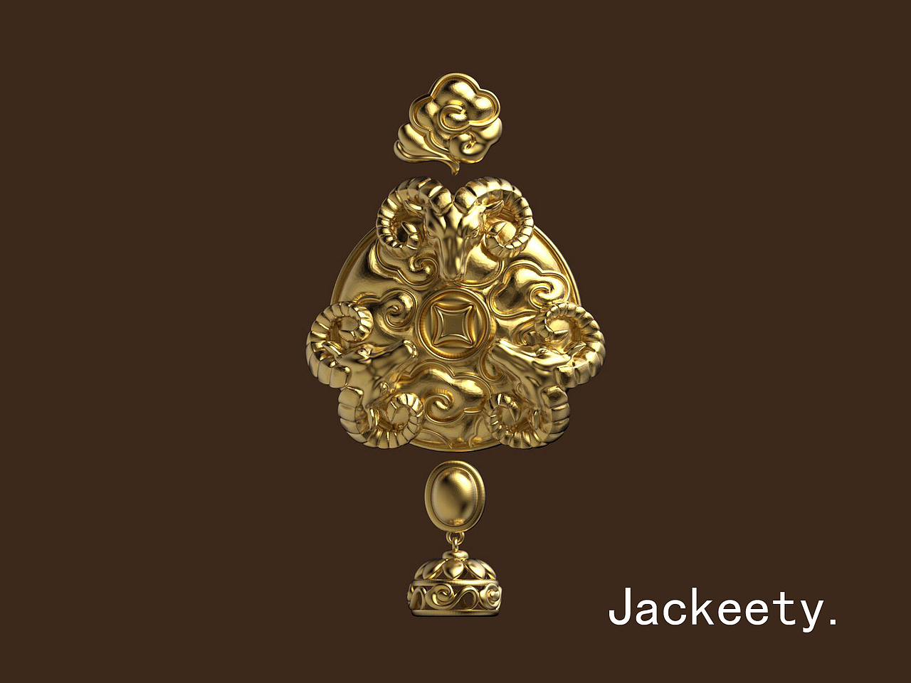三羊开泰吊坠（图ZNDkyOTE1Njg=） - 首饰设计 - 站酷设计师Jackeety原创素材 - 站酷ZCOOL