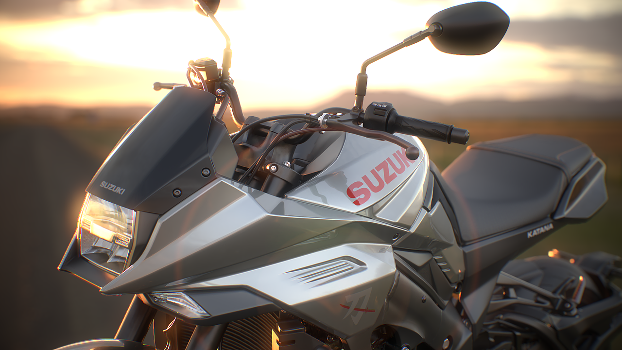 铃木刀katana摩托车原创cgsuzukigsxs1000s3dcg