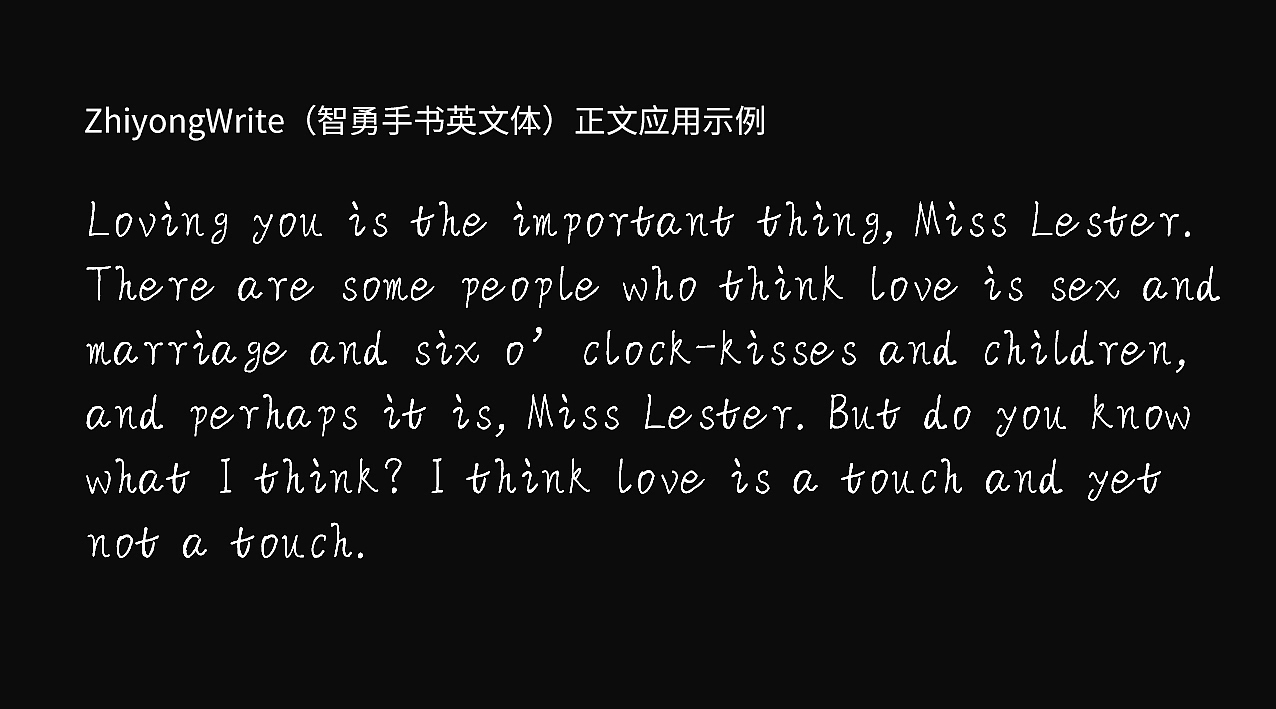 ZhiyongWrite（智勇手书英文体）免费商用英文字体（图ZMTIyNzM5MDU2） - 字体/字形 - 站酷设计师Joker9原创素材 - 站酷ZCOOL
