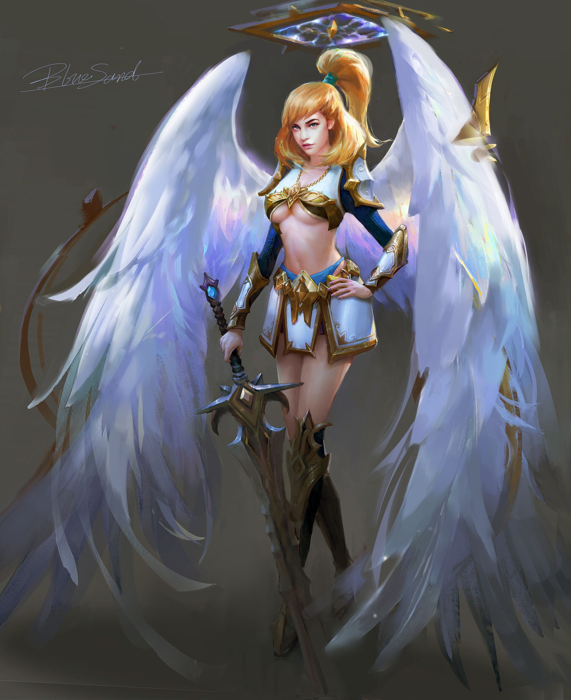 天使翅膀美女女战士