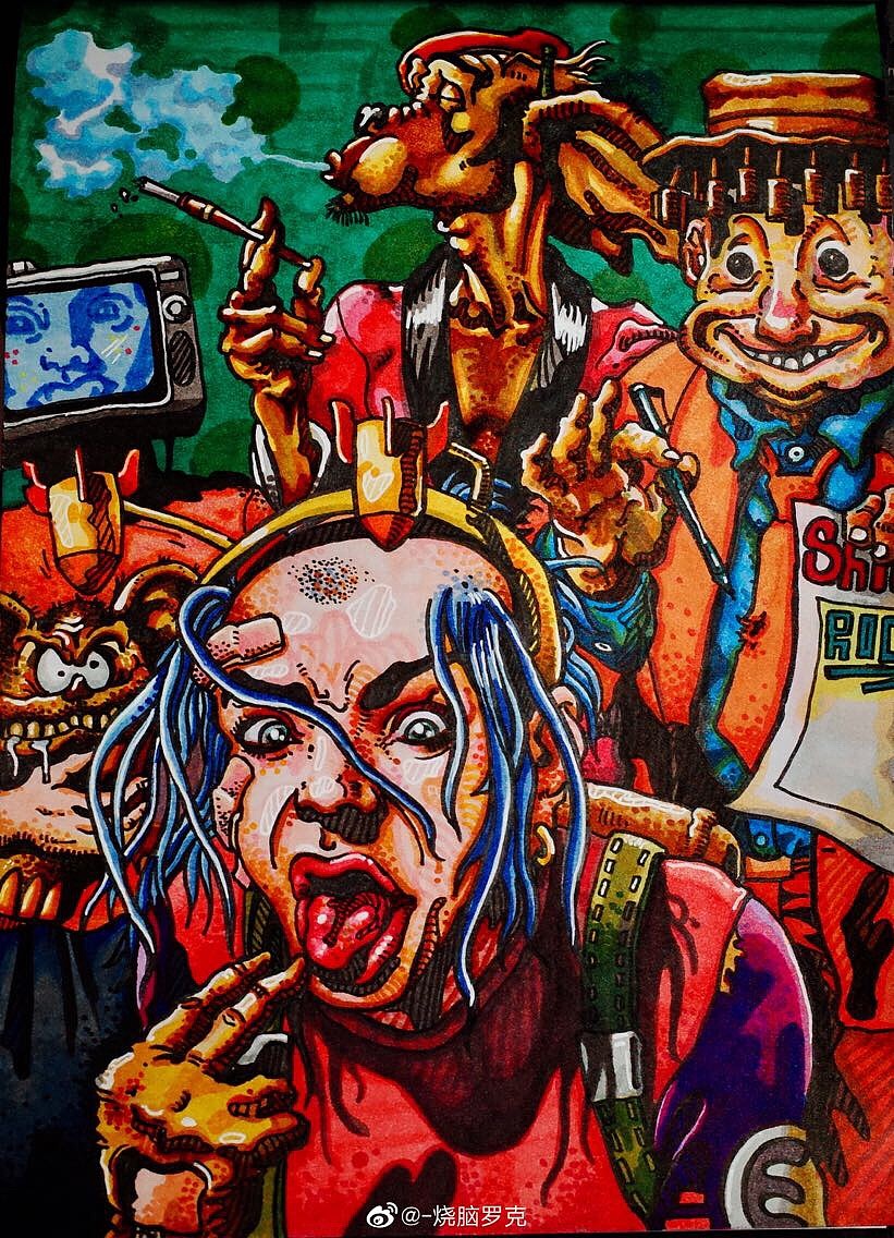 作品的小合集 插画 油画电脑马克笔丙烯什么都有哈哈（图ZMTc3MjcwOTky） - 绘本 - 站酷设计师烧脑罗克原创素材 - 站酷ZCOOL