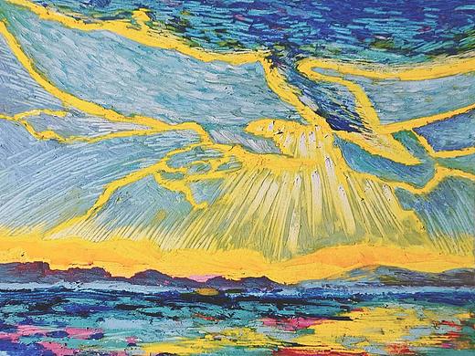 【油畫棒】安美鯨（個人主頁-ZNDc0MjExMTI=） - 繪畫 - 站酷設(shè)計師Palette潘Sir原創(chuàng)素材 - 站酷ZCOOL