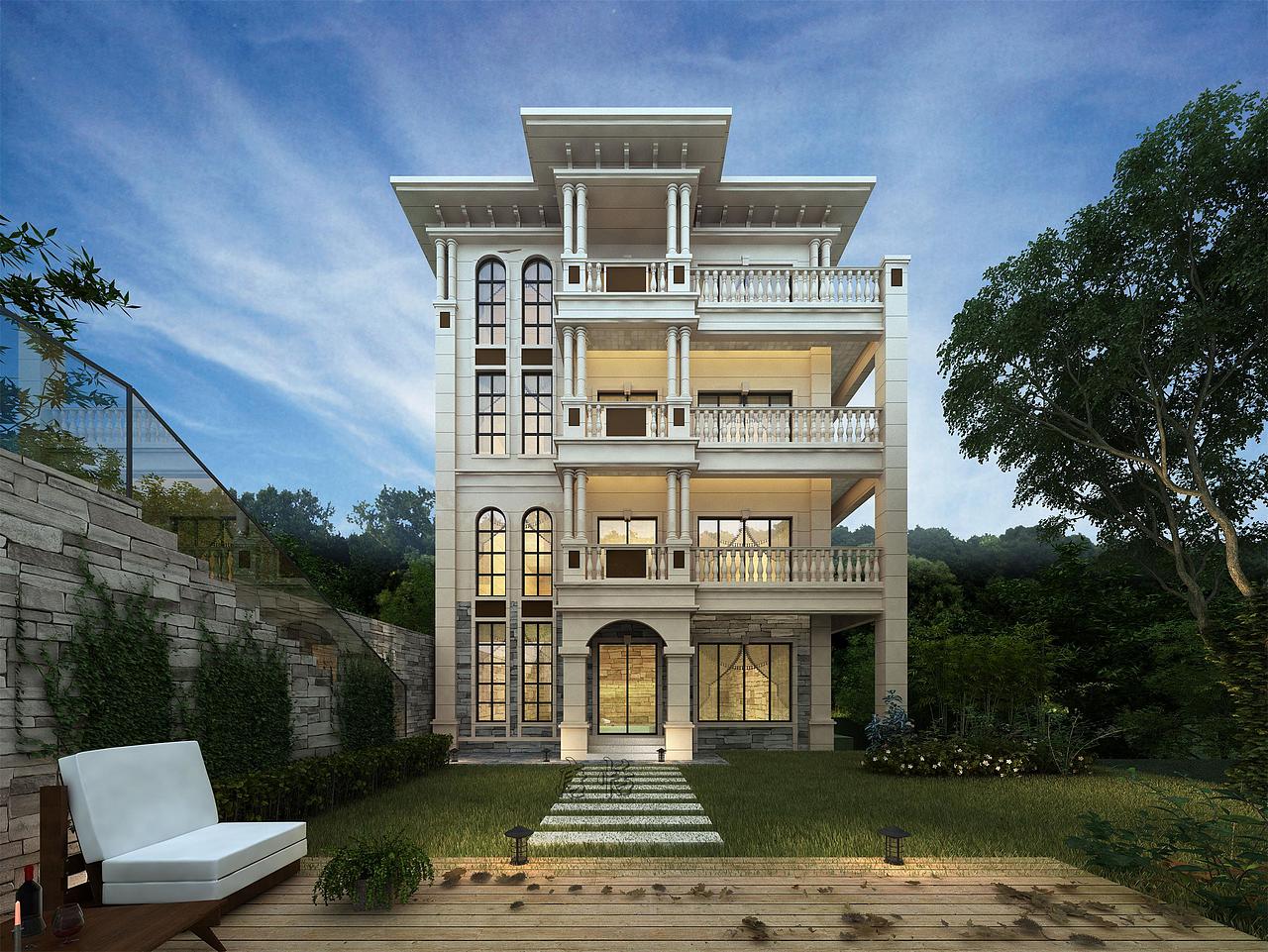 别墅外立面效果图赏析