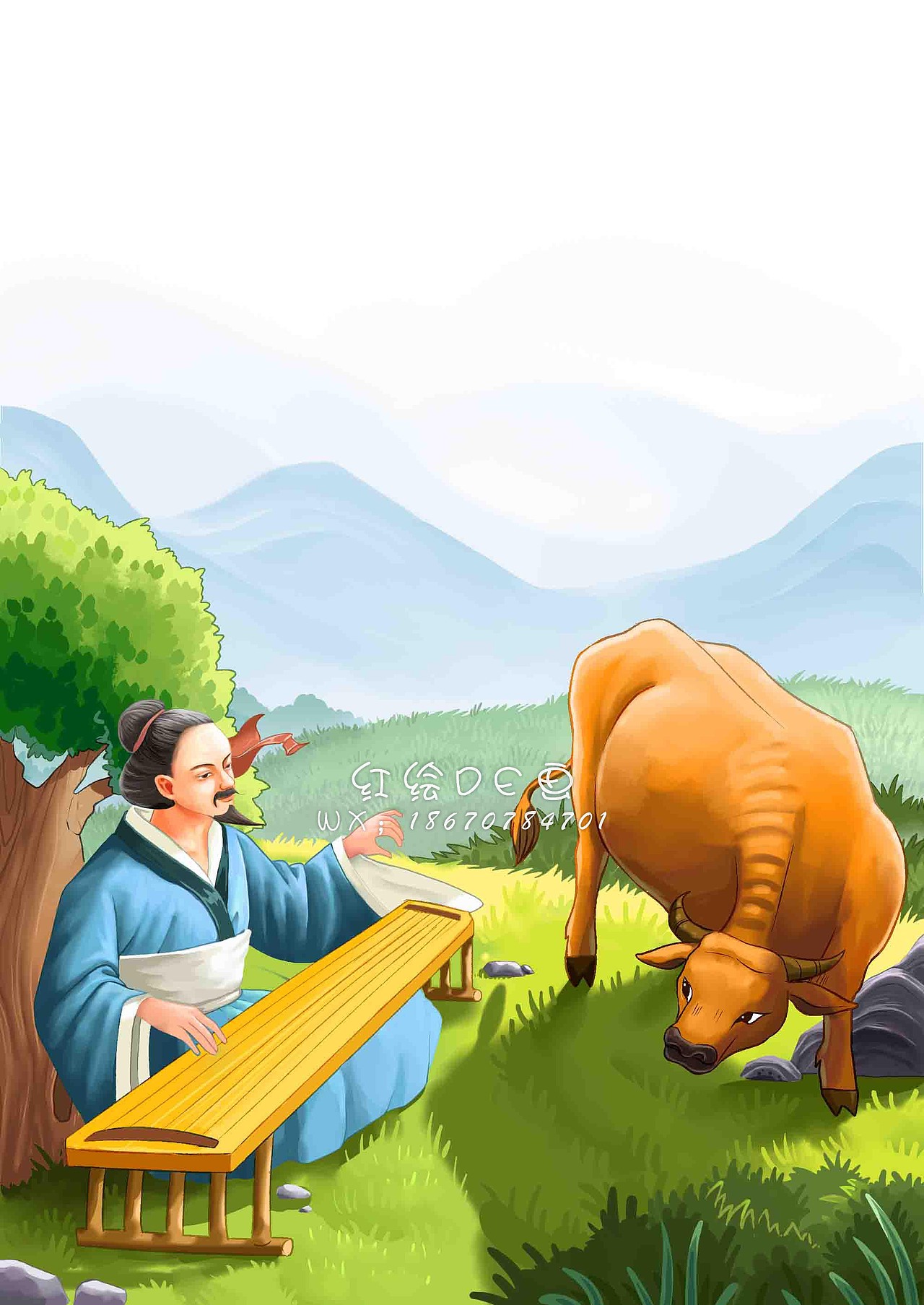 成语故事插画配图