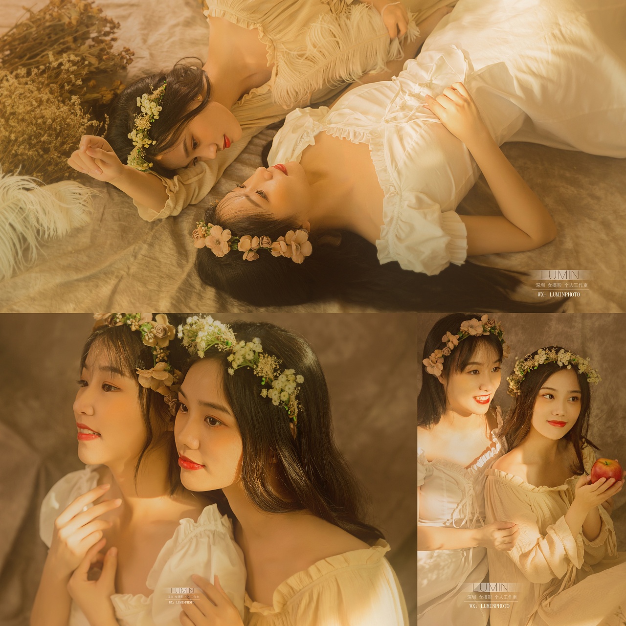 深圳约拍闺蜜照 闺蜜写真 油画风 复古少女 所谓