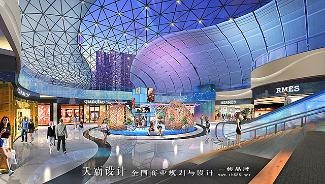 天霸设计的步行街设计方案更具美学感染力和商业价值