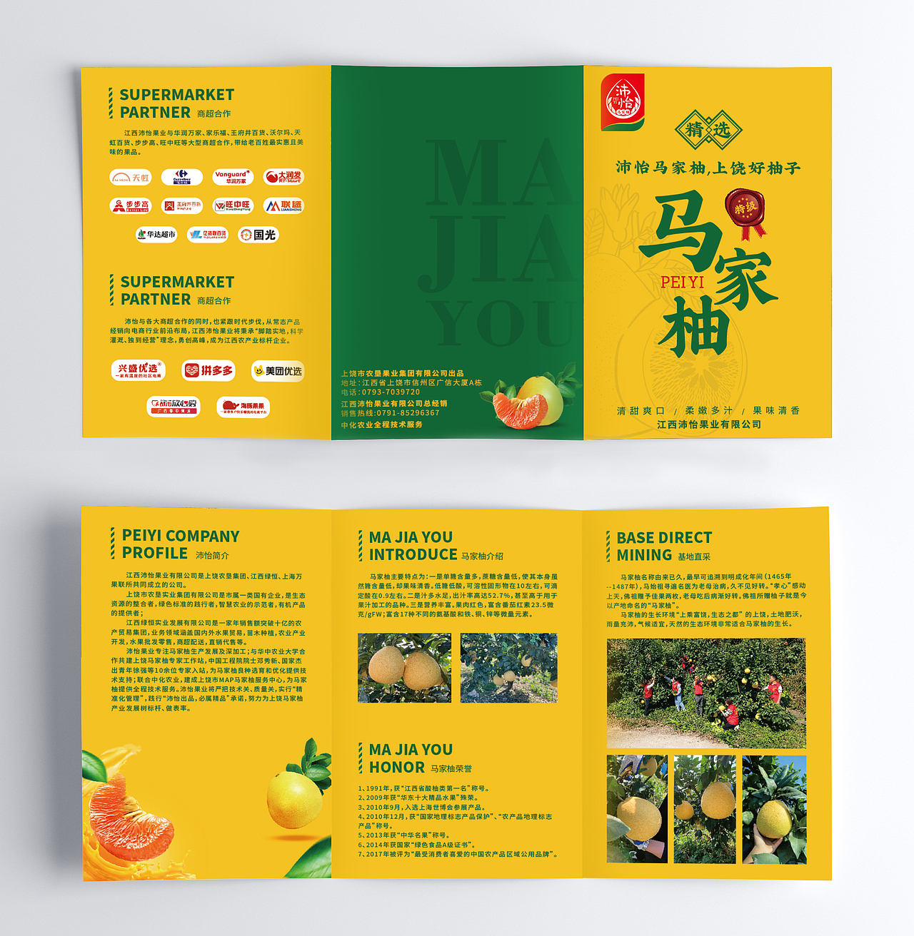 马家柚折页、易拉宝设计（图ZMjMyNjUwNDM2） - 宣传物料 - 站酷设计师土豆带你飞原创素材 - 站酷ZCOOL