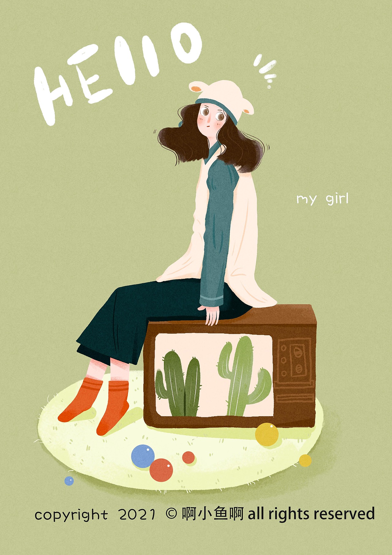 可爱小姐姐（图ZMjUzNTI0NTA0） - 创作习作 - 站酷设计师太阳汽水鱼原创素材 - 站酷ZCOOL