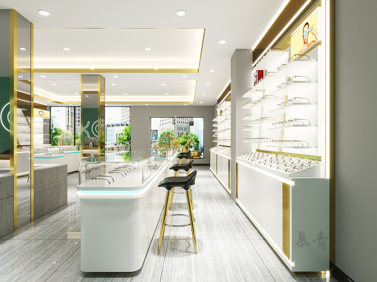 眼镜展柜展厅来啦~|空间|商业空间设计|慕青15385130130 - 原创作品