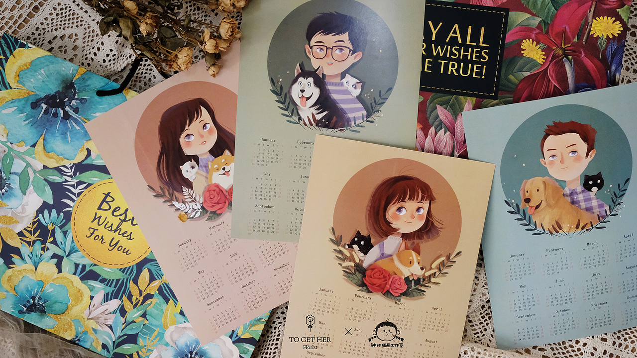 【插画×花艺】最文艺的新年×情人节礼物（图ZMTAzNDQ3MTYw） - 儿童插画 - 站酷设计师钟小朋友原创素材 - 站酷ZCOOL