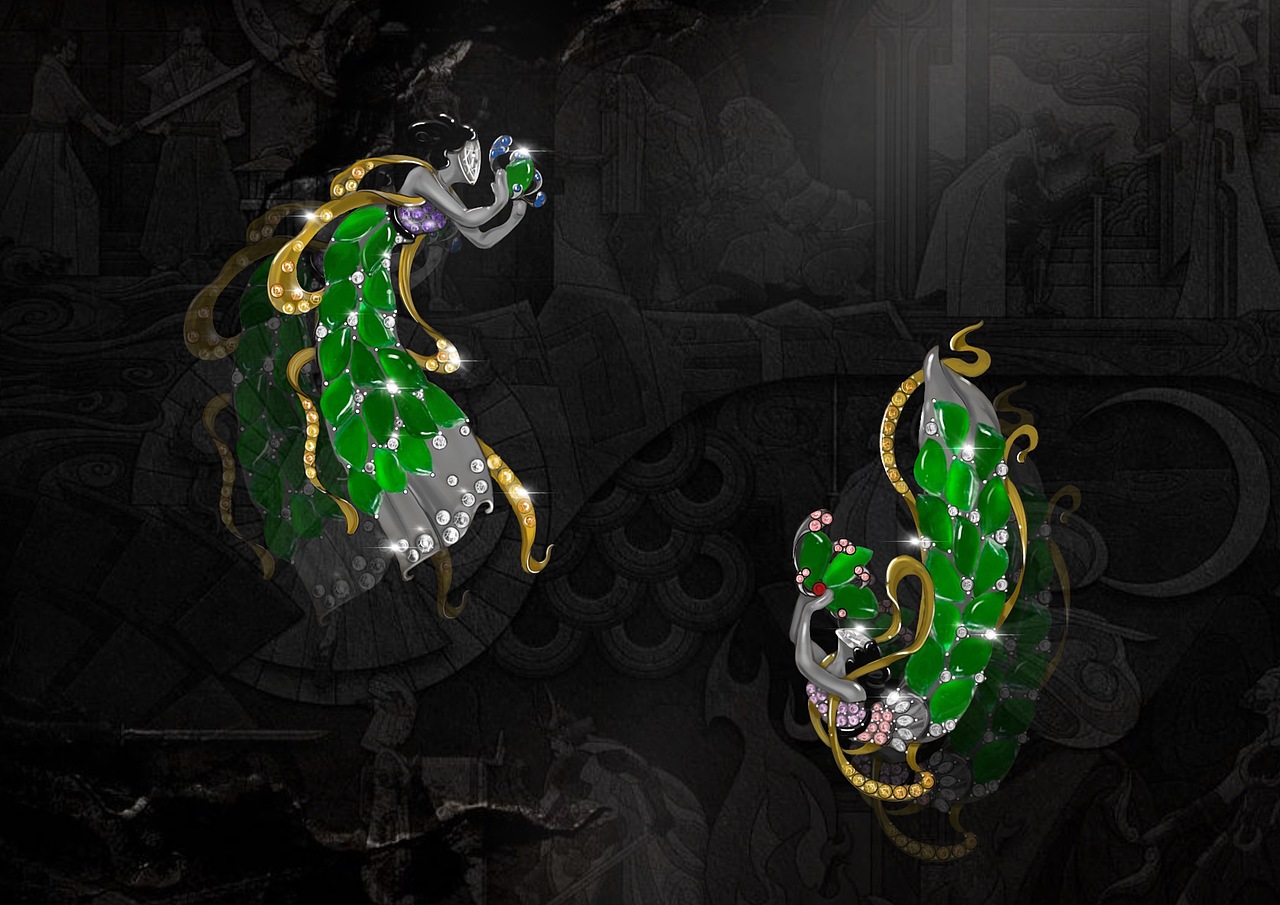 原创珠宝设计|翡翠设计|敦煌元素《飞天》