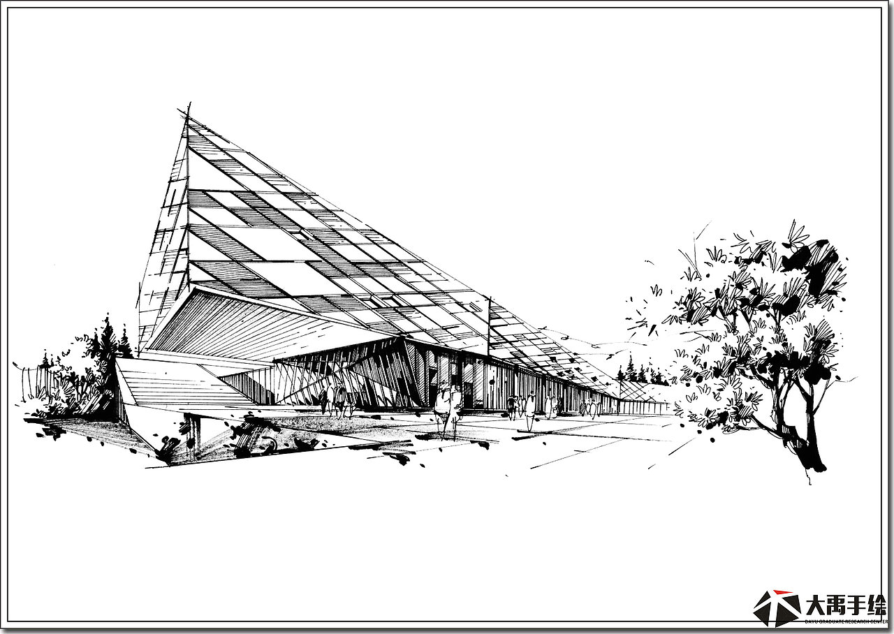 大禹建筑手绘线稿西安/设计爱好者/3年前/2169浏览安安的静静