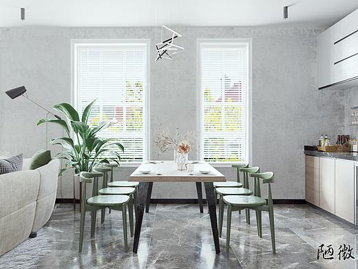 日常搬砖~  现代客餐厅