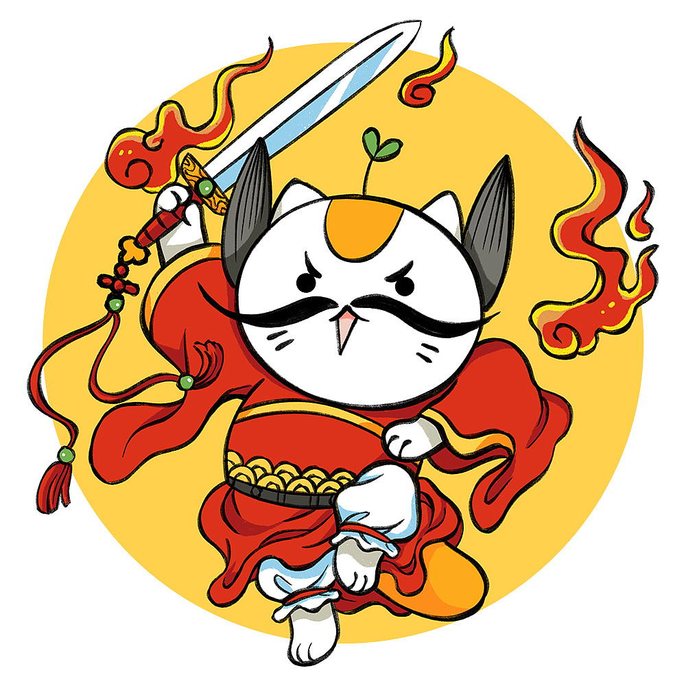 夏晓猫国潮风商插