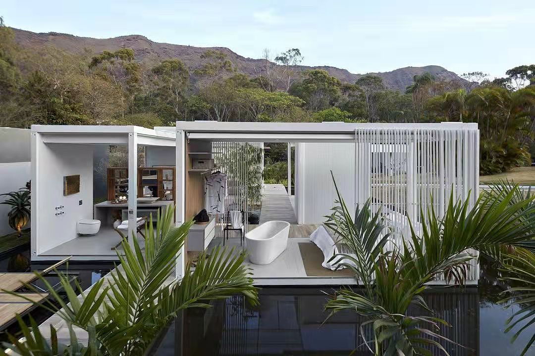 设计与质感满满的装配式水景民宿