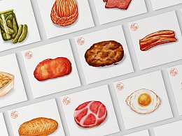 悦异MoChange健康现烤全麦汉堡 | 食物插画系列图