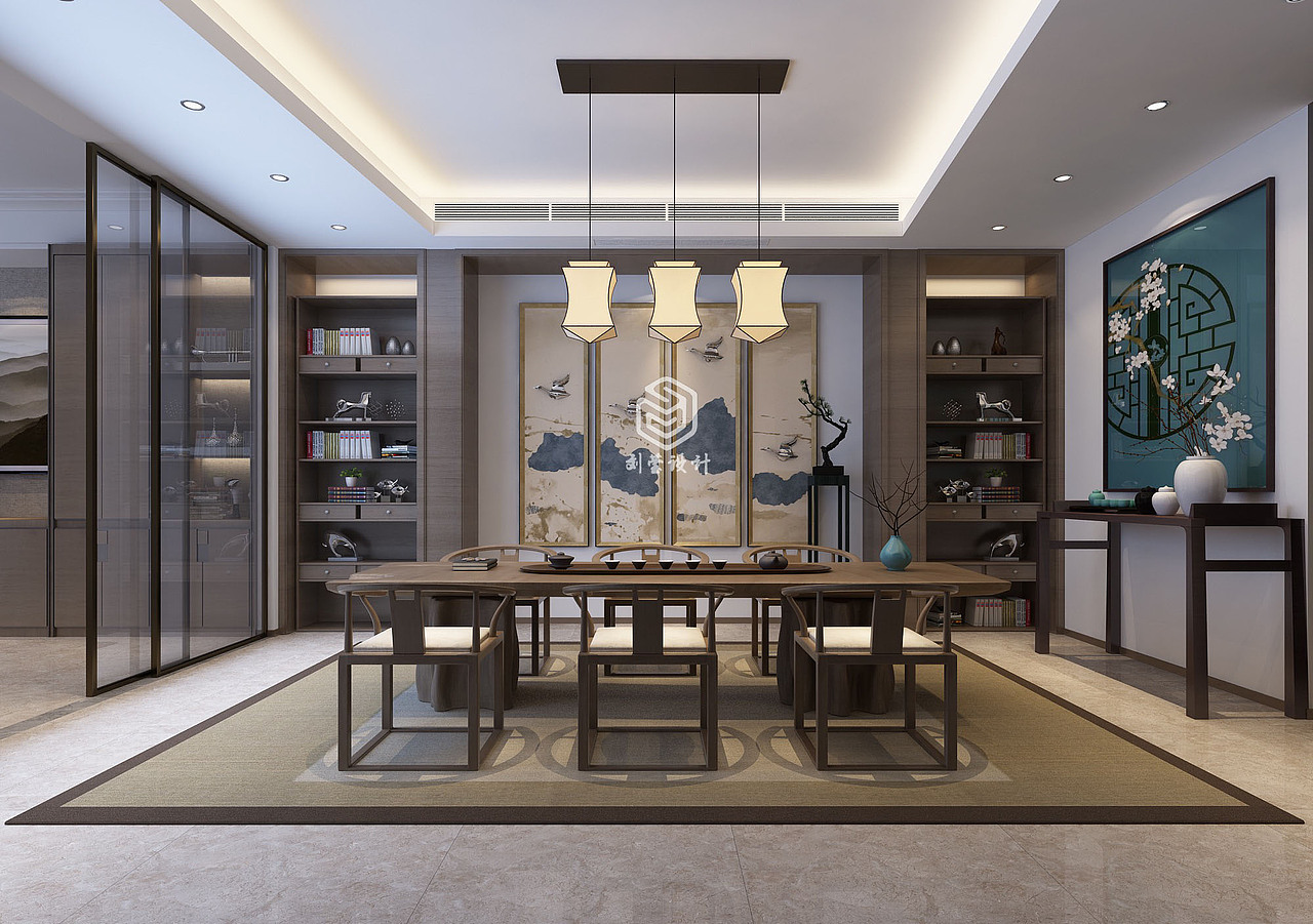 江南风新中式|空间|家装设计|刘莹设计_原创作品-站酷(zcool)