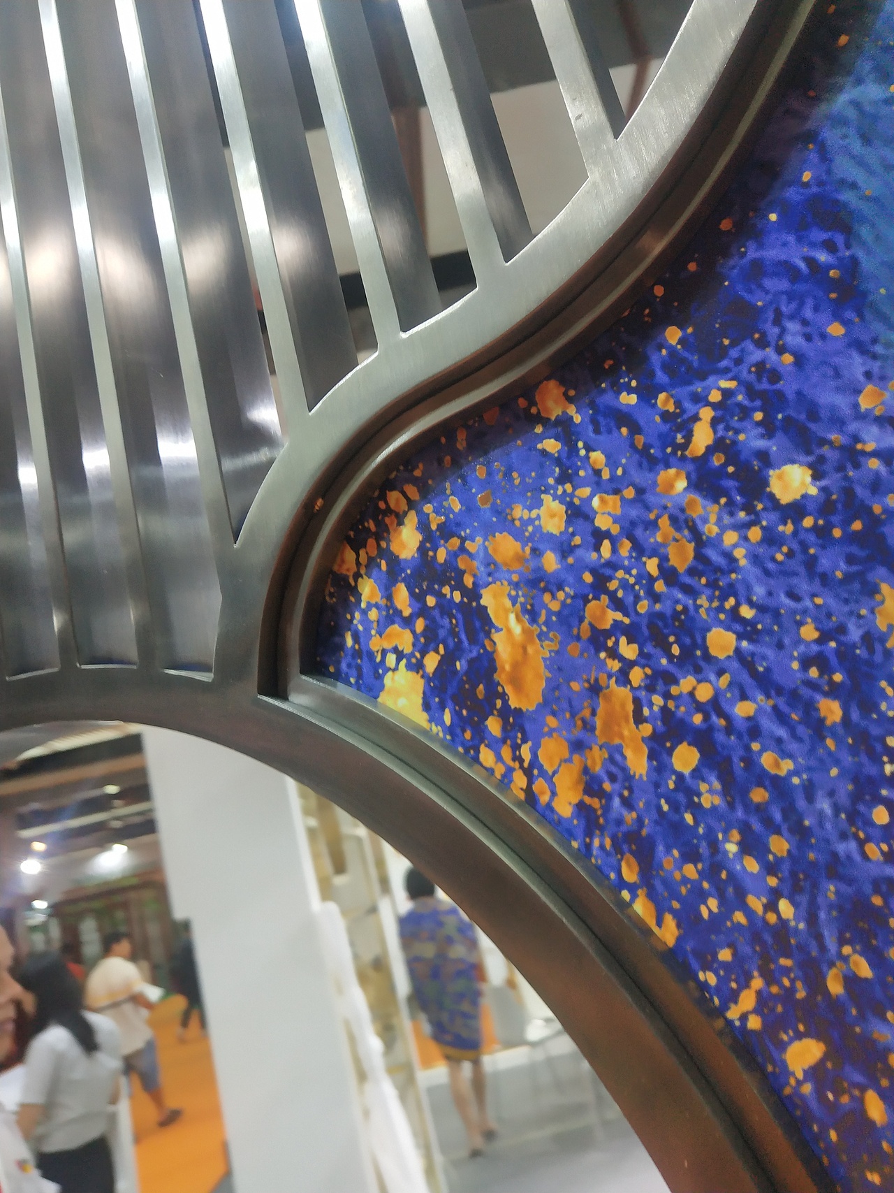 酒店装饰花格隔断折叠屏风移动大厅不锈钢彩画屏风