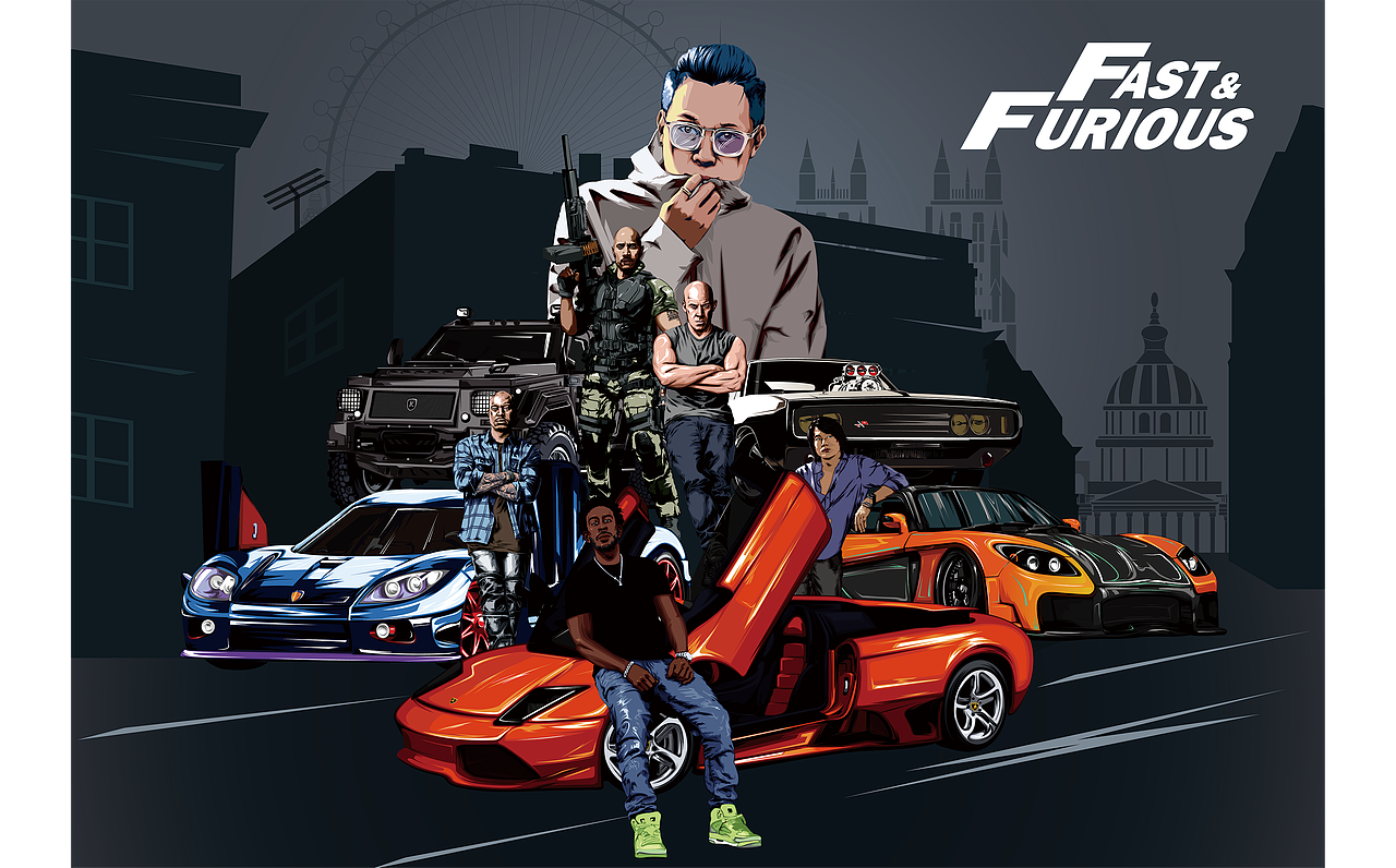 #2021青春答卷#北京理工珠海学院速度与激情插画设计（图ZMjUyNDE2NDE2） - 新锐潮流插画 - 站酷设计师X_xTAD原创素材 - 站酷ZCOOL