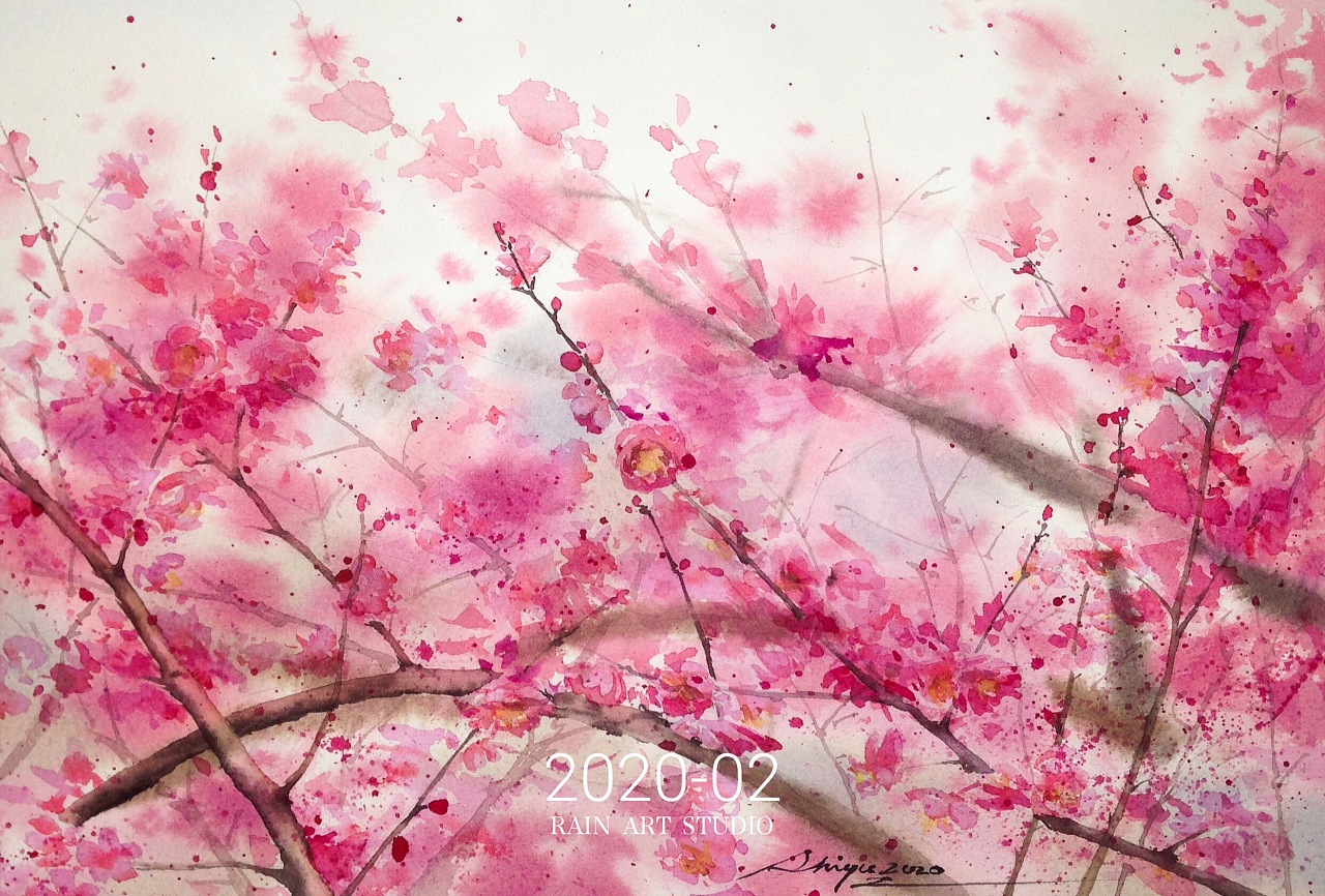 第四季 线上水彩基础课 第1课时 - 梅花