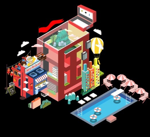 谷歌平面插画风