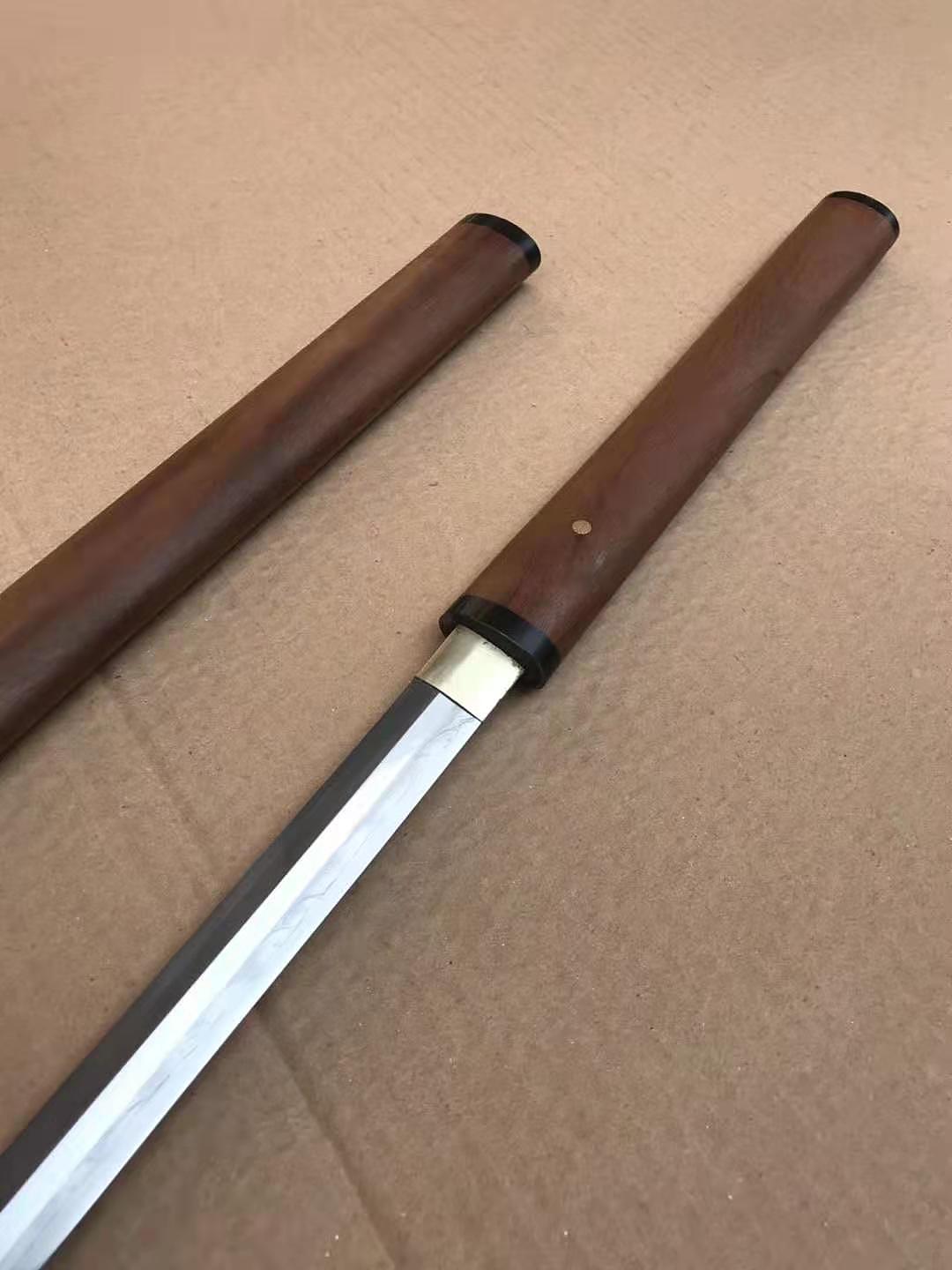座头市杖刀 重蚁木包牛角拵 折叠地肌钢烧刃上研