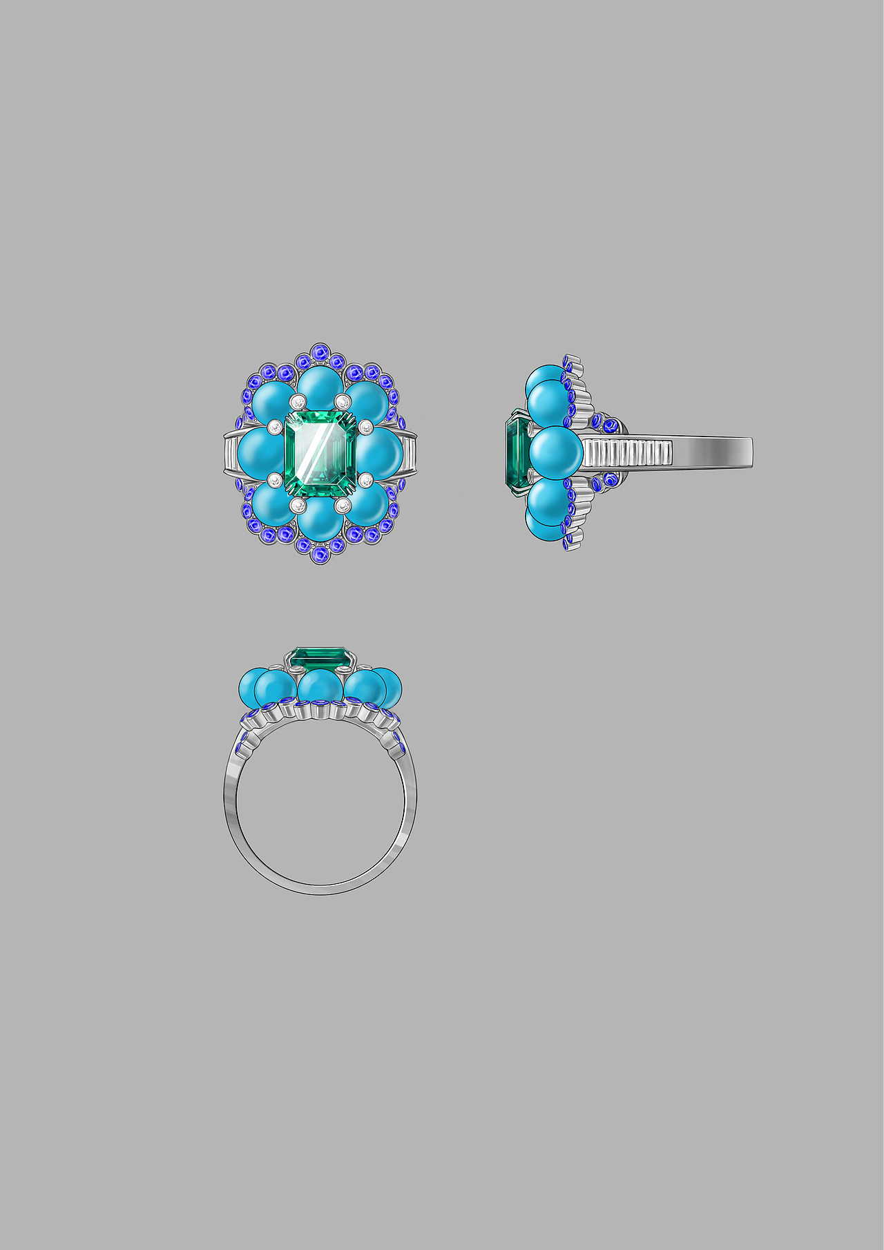 ipad数字绘画首饰设计效果图