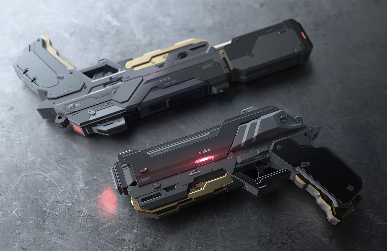 科幻手枪（图ZMjIyNTU5MTY0） - 概念设定 - 站酷设计师4零0原创素材 - 站酷ZCOOL