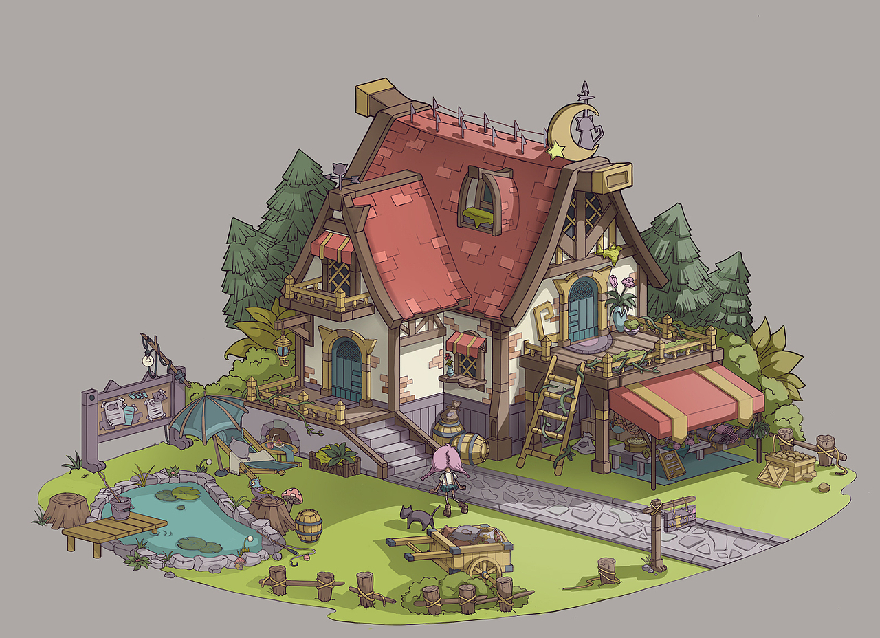 猫屋|插画|游戏原画|yinheyoshi_原创作品-站酷zcool