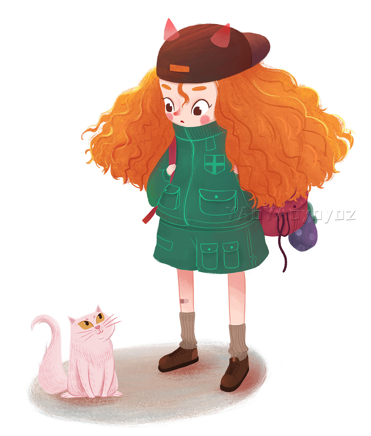 遇见你（图ZMTU2Mjc4NTQ4） - 儿童插画 - 站酷设计师三界蜉蝣原创素材 - 站酷ZCOOL