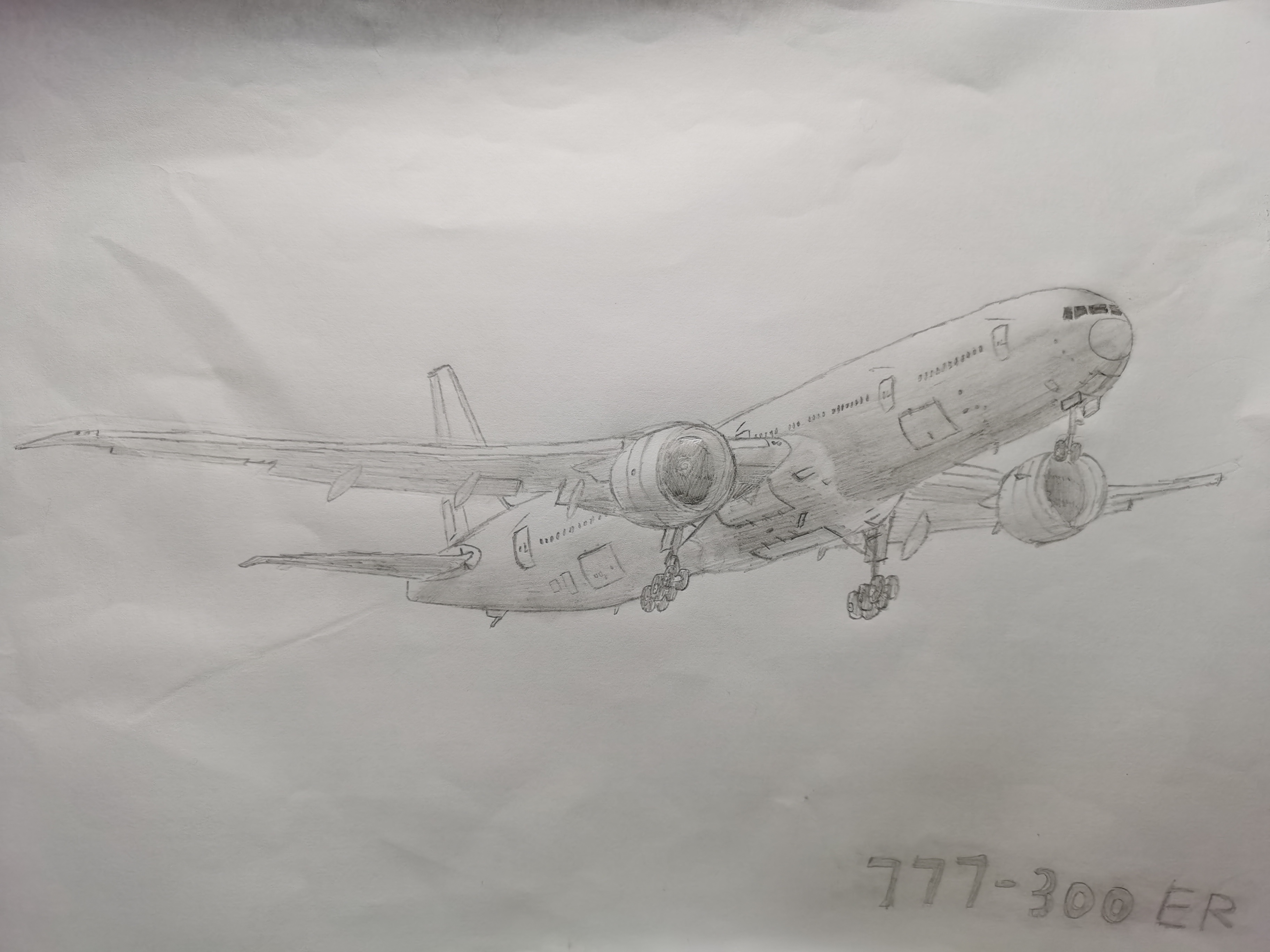 中国飞机素描画图片