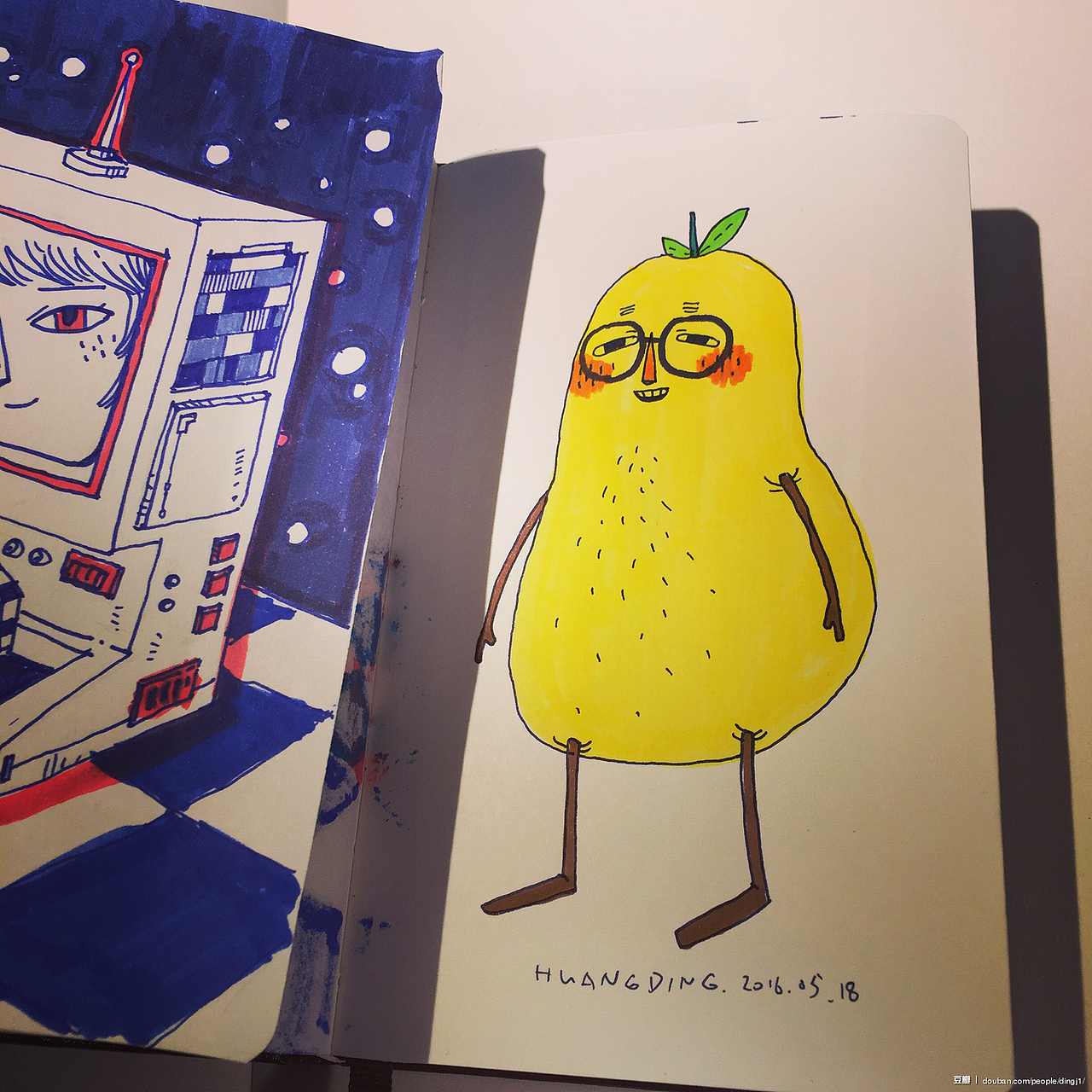 2016随身绘画本的日常（五月）（图ZNTE5Njg1MjQ=） - 艺术插画 - 站酷设计师丁几huangding原创素材 - 站酷ZCOOL