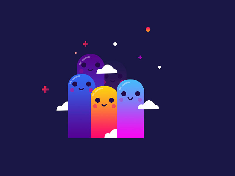 迷幻渐变MBE（图ZNzY1NzU4MDg=） - 商业插画 - 站酷设计师pink_cho原创素材 - 站酷ZCOOL