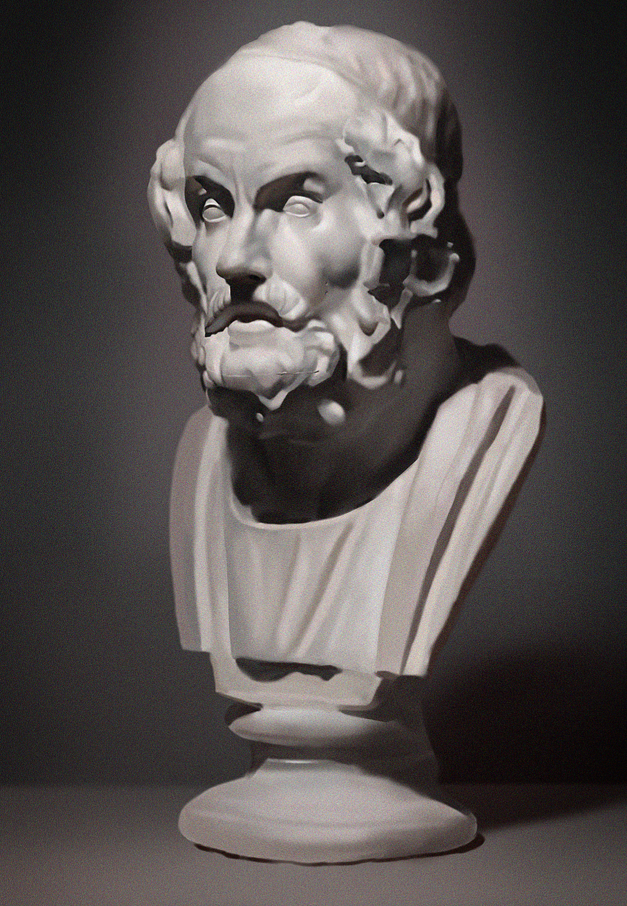 一组石膏厚涂的练习