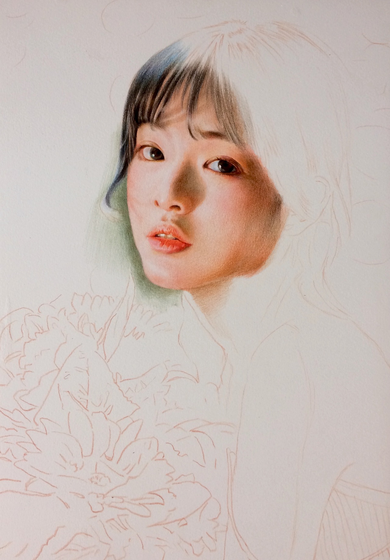 《向日葵少女》（图ZOTE4NDg1ODQ=） - 绘画 - 站酷设计师氷糖葫芦原创素材 - 站酷ZCOOL