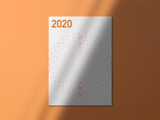 2020简约日历设计|时间年轮