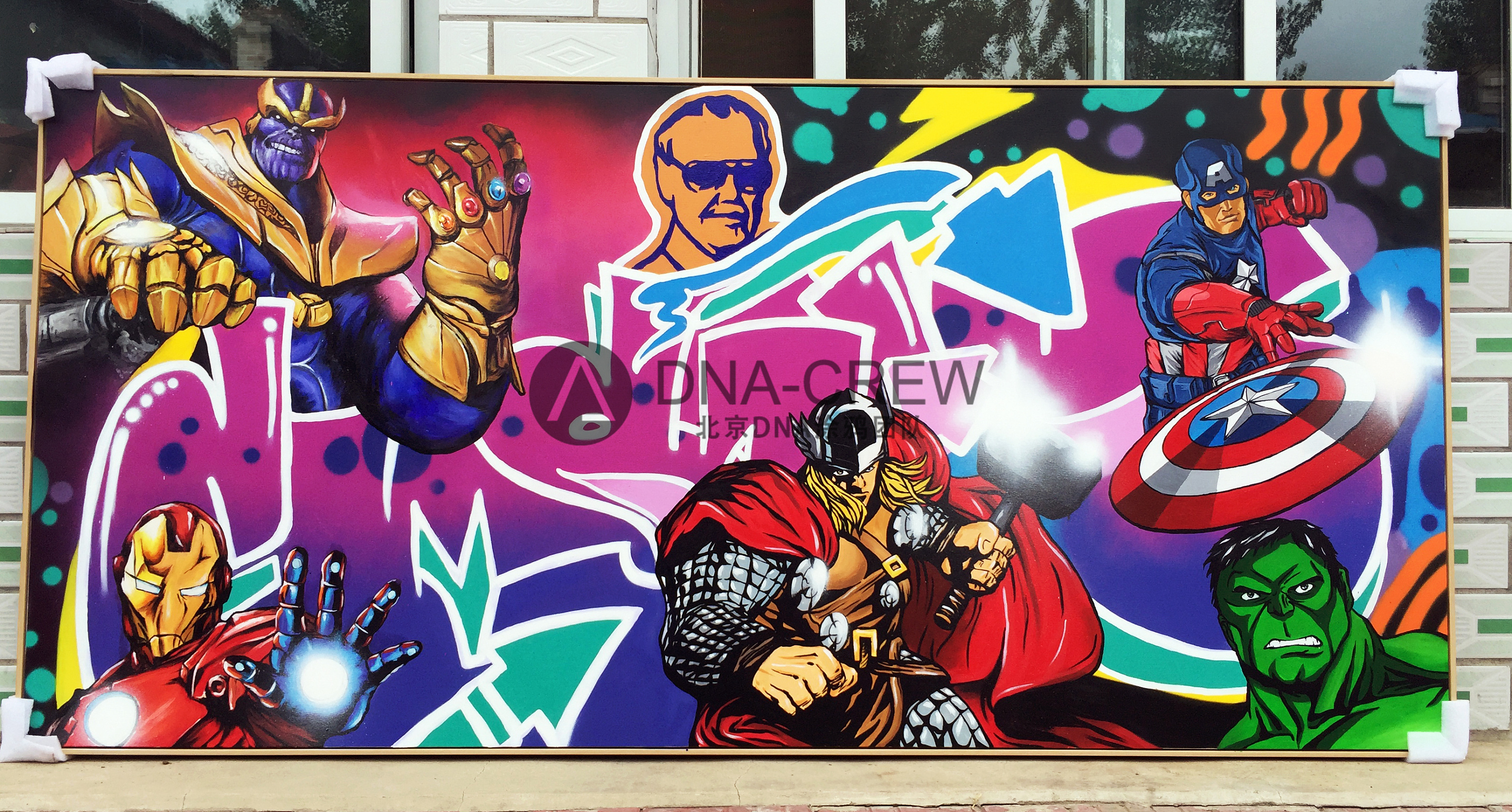 南城大波哥_手绘 涂鸦喷漆_漫威复仇者联盟部分人物|纯艺术|绘画|北京