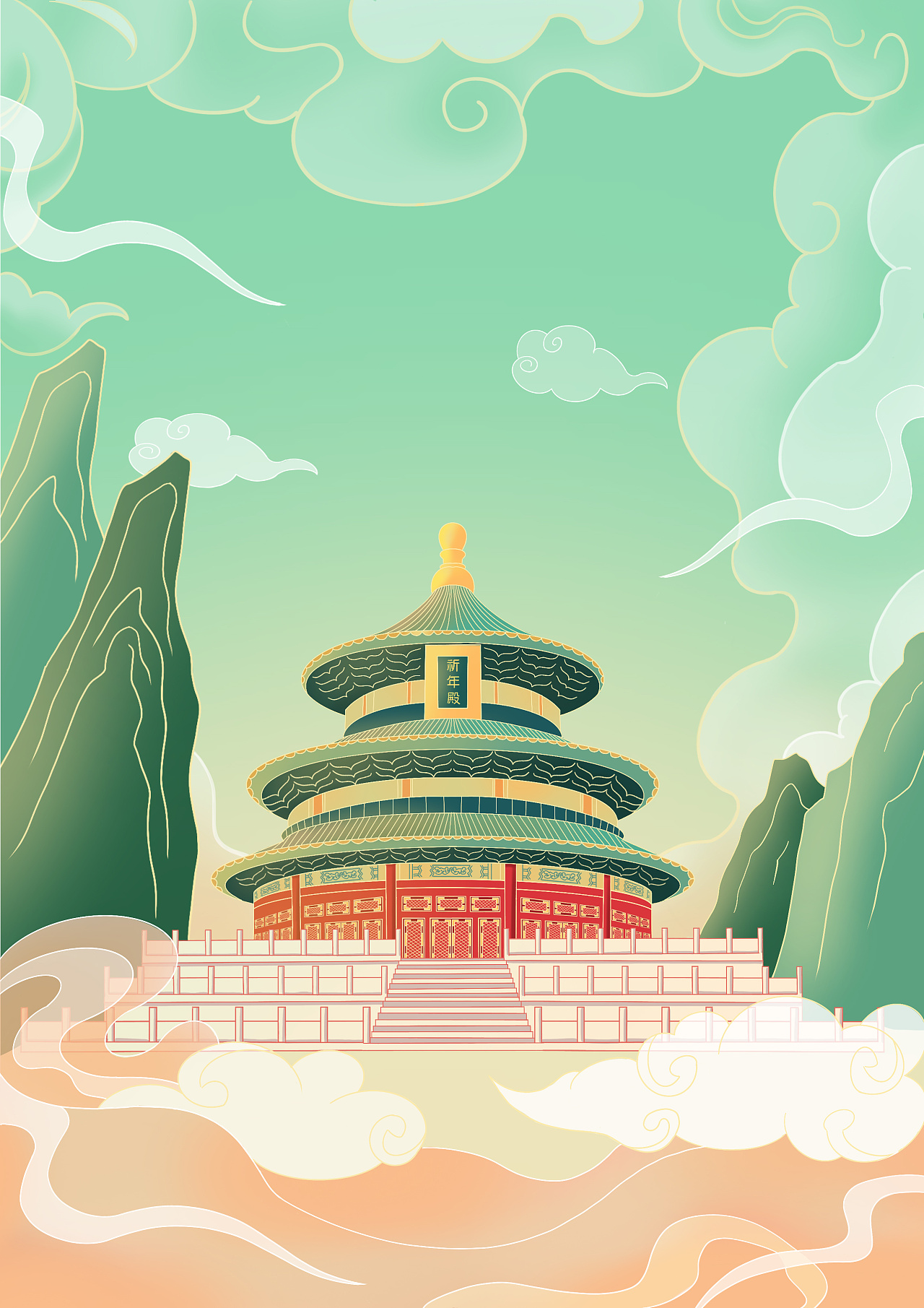 祈年殿 新国风 - 原创作品 - 站酷(zcool)